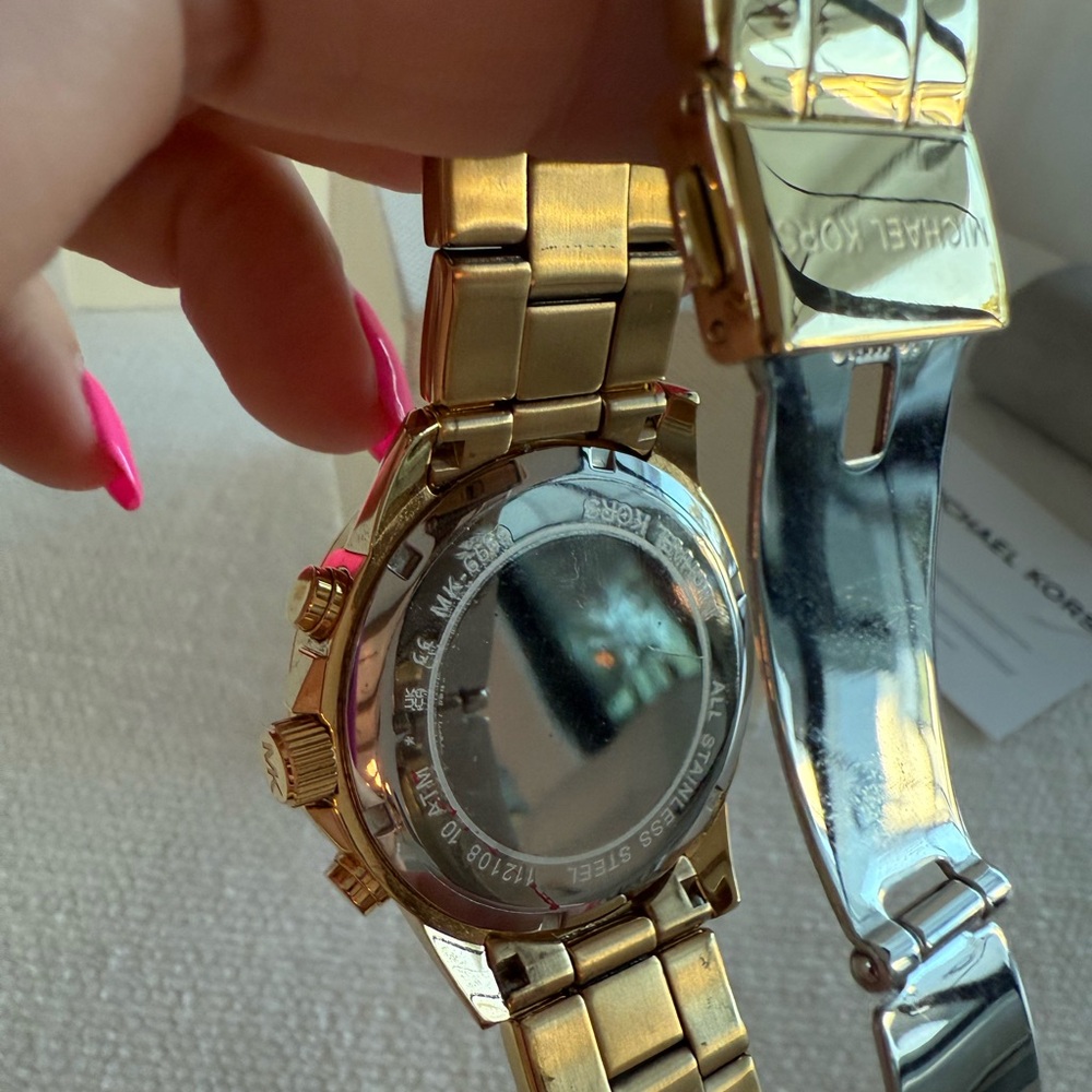 Gold Watch with Crystal Accents - Picture 11 of 12